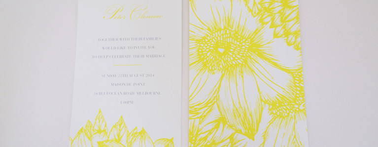 New designs for wedding cards- Summer Botanicals